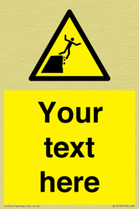 Custom Warning unstable cliff edge